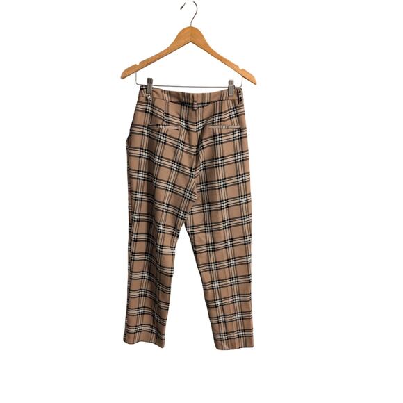 ASOS Plaid Tapered Barrel-Leg Pants Size 6 Excellent Condition - Picture 4 of 4